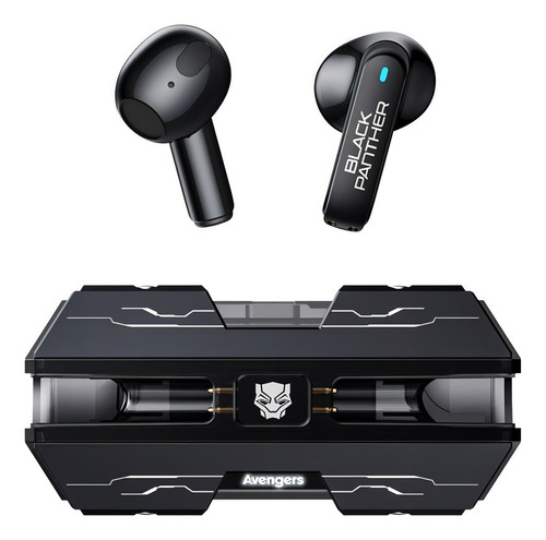 Fones de ouvido Bluetooth sem fio Marvel Avengers, cor preta
