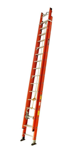 Escalera Extension Fibra & Apoya Poste 32 Pasos 10mt 136kg