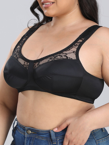 Sujetadores Finos De Encaje Suave Sin Aros, Talla Plus Bra,