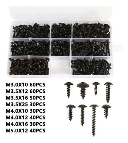 Tornillos Roscadores De Acero Al Carbono Negro, Tornillos Re