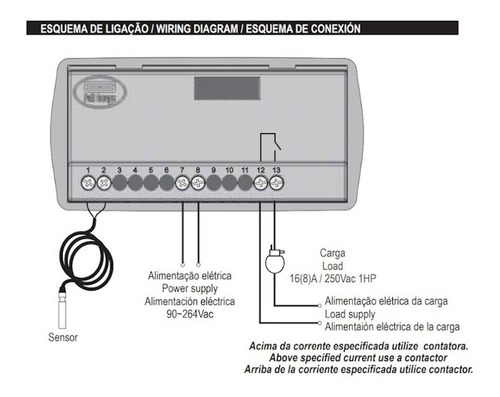 Controlador De Temperatura Tic-17g Full Gauge Freezer Estufa