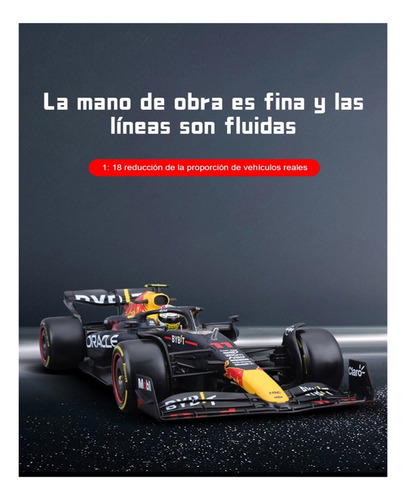 Coche Fundido A Presión 1/18 Rb19 Buburago 2023 Redbull #11
