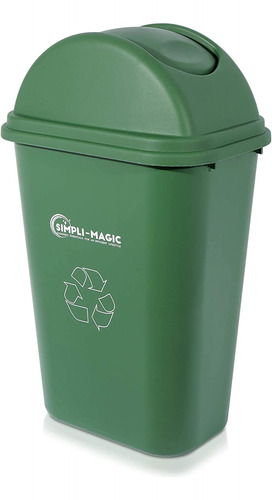 Papelera De Reciclaje Tapa Abatible , Premium, Verde