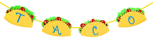 Whaline Pancarta De Fieltro De Taco Mexicano Taco 3d Fiesta 