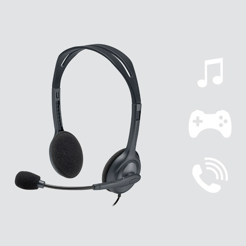 Imagen 4 de 10 de Auricular Vincha Headset Logitech H111 Micrófono 3.5mm Minip