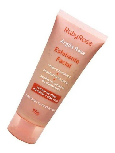 Ruby Rose Argila Rosa Máscara Esfoliante Facial Hb-405 75g Momento de aplicação Dia/Noite Tipo de pele Mista