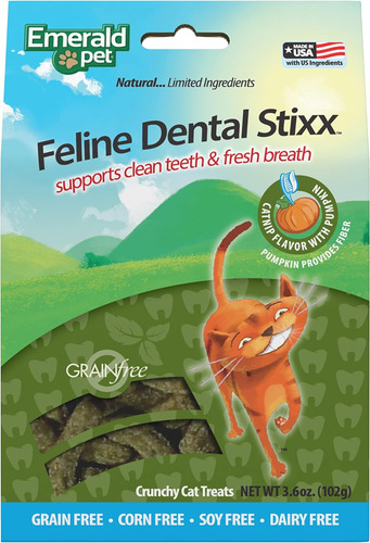 Emerald Pet Feline Dental Stixx Tasty And Crunchy Cat Dent