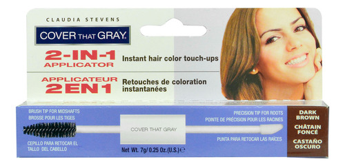 Aplicador 2 En 1 Retoque De Color Para El Cabello Dark Brown