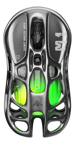 Mouse Inalámbrico Gamer - Gravastar Mercury M1 Pro - Gris