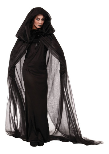 Disfraz De Bruja De Halloween Para Mujer, Fantasma Oscuro, V