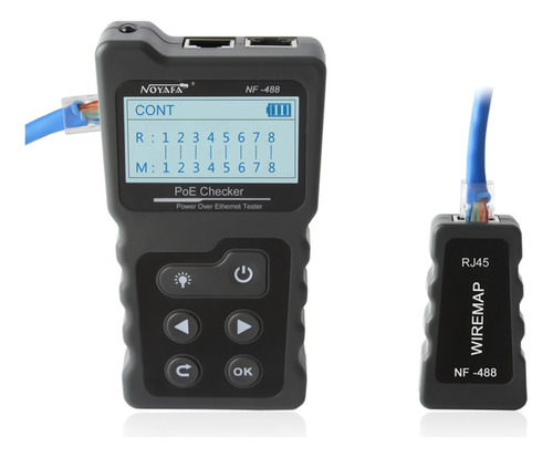 Probador De Cables Poe Wire Tracker Lcd Multifuncional