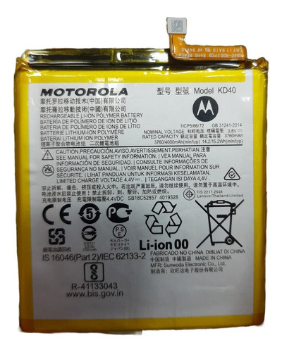 Batería Motorola G8 Plus Kd40 100% Original