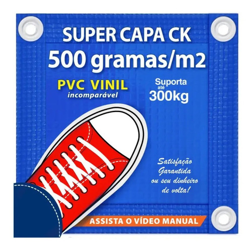 Capa De Piscina 15 Em 1 Pvc 500 Segurança+térmica 6x4,5 M