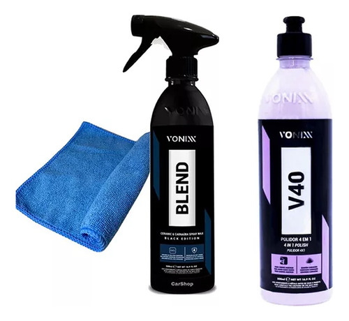 Kit Blend Black Spray 500 Ml + V40 500ml Polidor Vonixx *