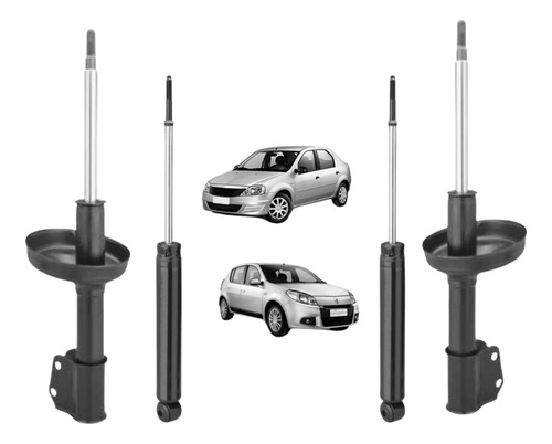 Jogo Amortecedor Nakata Renault Logan 2007 A 2013