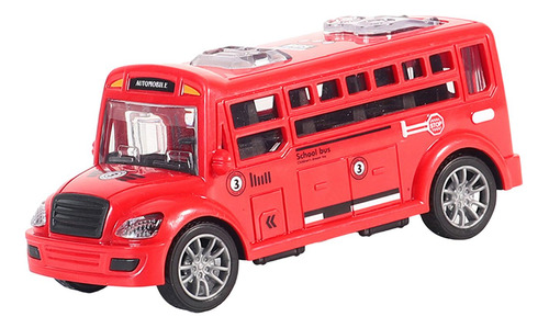 5 Conjunto De Autobuses Escolares En Miniatura Para 5 Piezas