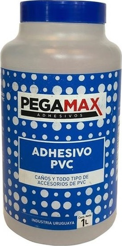 Adhesivo Pegamento Para Caños De Pvc Pegamax Frasco 1 Litro