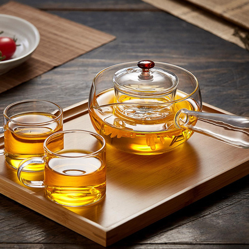 Tetera Giratoria De Vidrio Para Tetera Con Infusor, Tetera