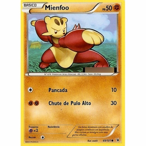 Mienfoo - Pokémon Físico Comum - 69/101 - Pokemon Card Game