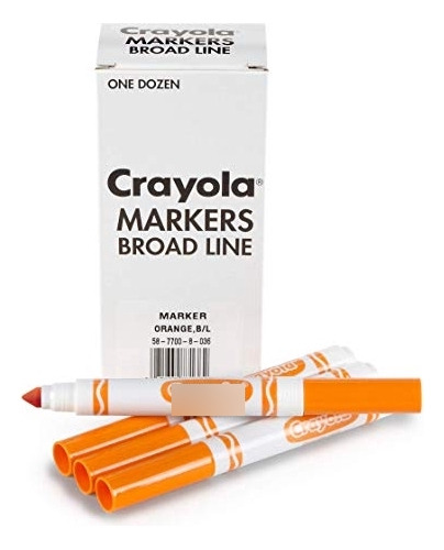 Crayola 12 Count Original Bulk Markers, Naranja.