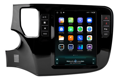 Multimidia Tesla Outlander 13/19 Android 14 64gb Carplay Cam