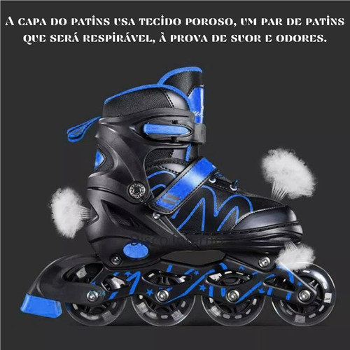 Patins In-line Roller 4 Rodas Regulável