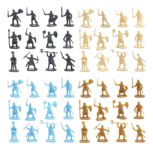 800 Piezas De Plástico Medievales Modelo Ejército