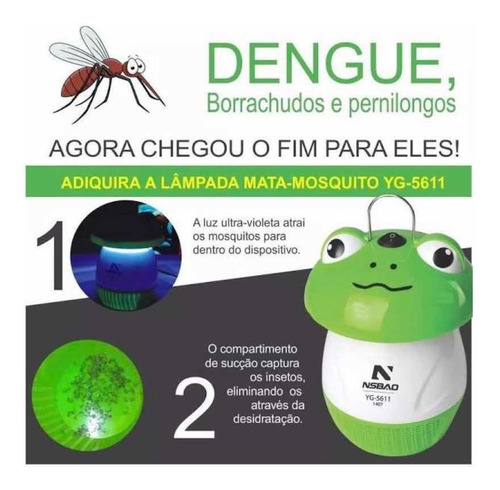 Armadilha Mata Mosquito Sapo Sapinho Nsbao Yg-5611
