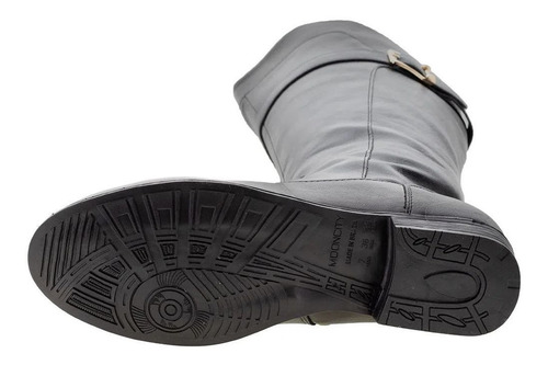 Imagem 5 de 5 de Bota Feminina Montaria Mooncity Cano Alto 72085 Preto