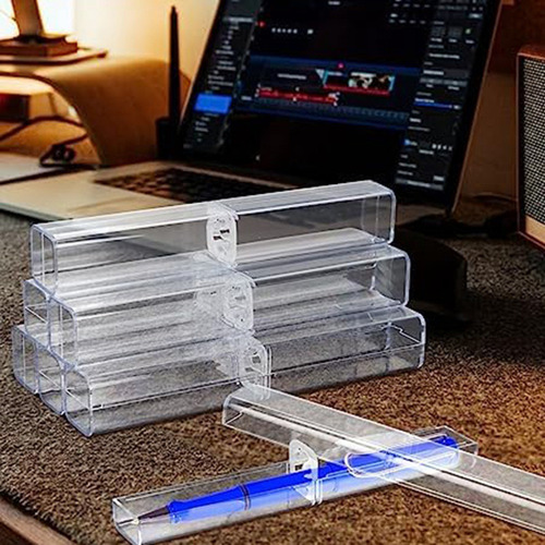 // Estuche De 25 Lápices De Acrílico Transparente,