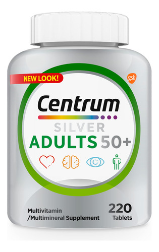 Centrum Multivitamnico Plateado Para Adultos 50 Plus, Suplem