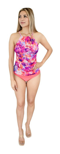 Traje De Baño Tankini Para Mujer 2 Pzs Marca London Rock