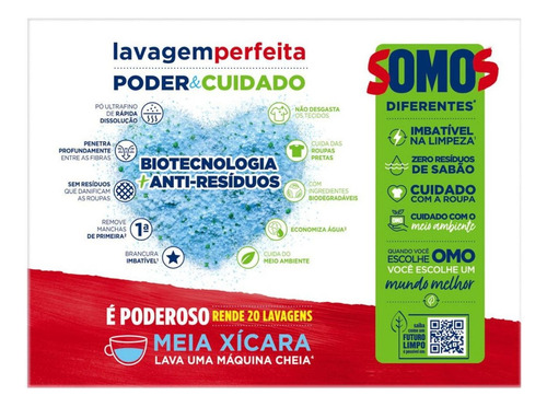 Omo Lavagem Perfeita Sabão Em Pó Caixa 1.6kg