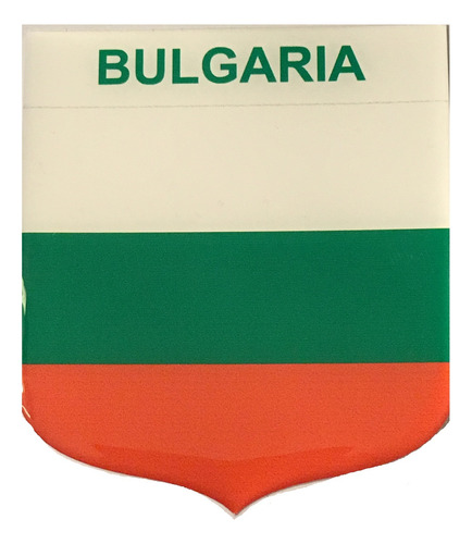 Adesivo Resinado Em Escudo Da Bandeira Da BuLGária