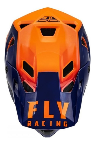 Casco Integral Fly Racing Rayce Mtb Color Matte Navy/orange/red Talla Talla M (57-58 Cm)