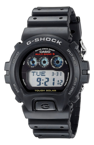 Pulseira de relógio Casio G Shock Gw6900 Multiband 6 Solar Chronometer, cor preta