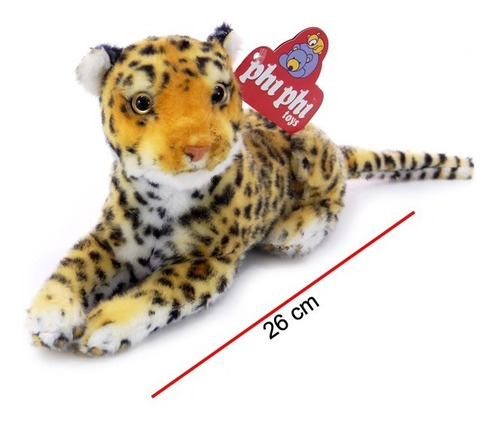 Peluche Leopardo Echado 26cm  - Orig. Phi Phi Toys
