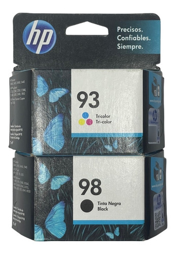 Cartuchos Kit X2 Hp 98 Negro + 93 Color Originales