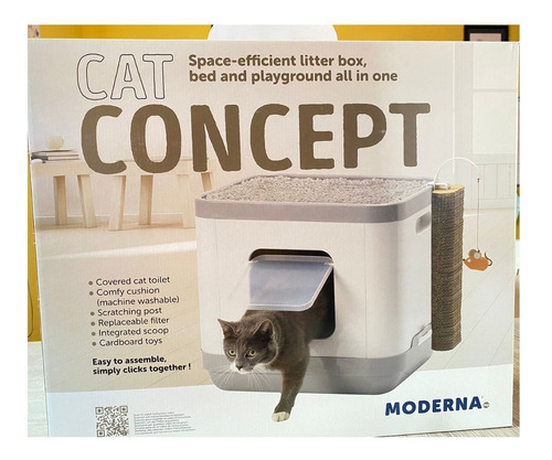 Imagen 3 de 5 de Arenero Cat Concept 3 En 1 , Medidas: ( 43cm X 40cm X 48cm)