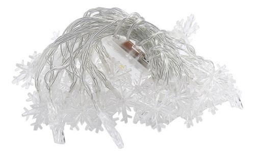 Tira Led Blanca 10 M 100 Luces Con Enchufe De Cola