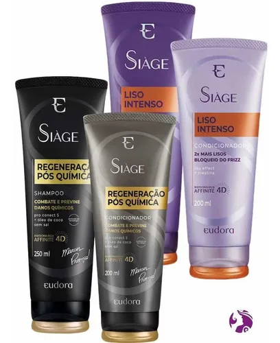 comprar Kit Siàge Liso Intenso + Regeneração Pós Química- Sh + Cond.