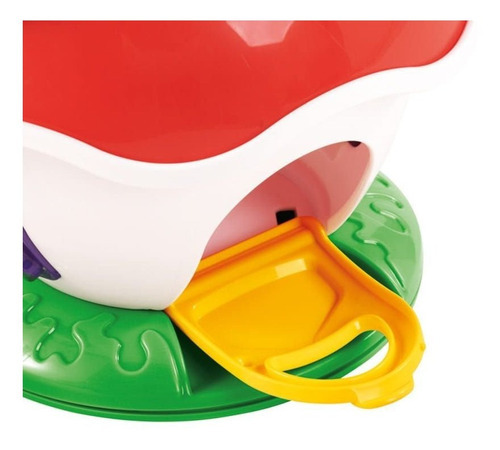 Brinquedo Cogumelo Didático C/som Tateti Little Mush Musical Cor Vermelho