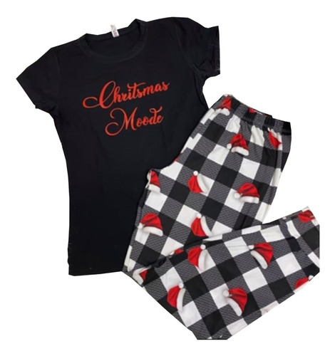 Pijama Blusa Pantalón Navidad Gorro X Unidad Mujer O Familia