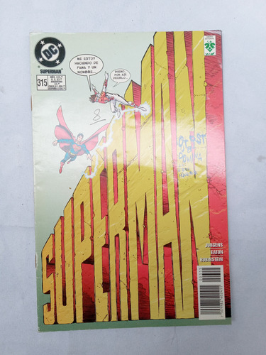 Comic Historieta Antigua * Superman N° 315 * Ed Vid Año 2000 (Usado)