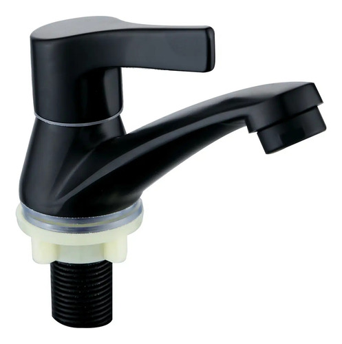 Llave Para Lavamanos 1/2 Acquabela Rin Negro Mate Agua Fria