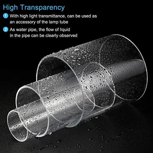 Tubo Acrilico Rigido Transparente Od 90mm Id 86mm - 15cm