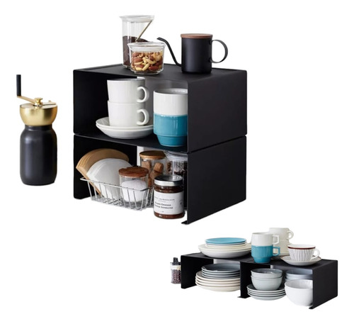 Organizador Alzada De Alacena Exahome Metal Estante Cocina