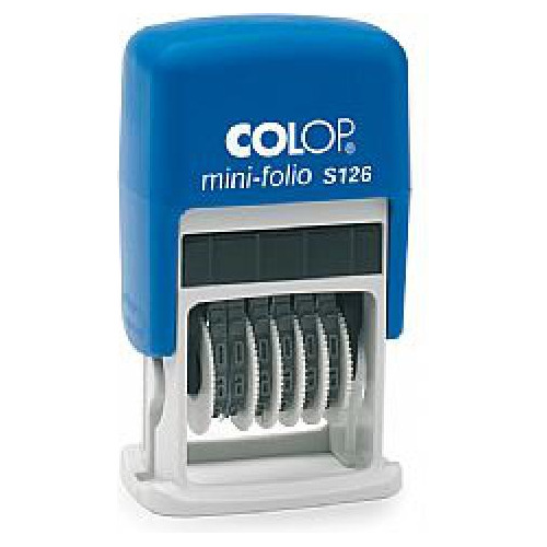 Carimbo Mini Numerador Colop Azul