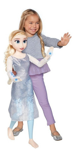 Muñeca Disney Elsa Articulada Sonido Yluces Tamaño Real 81cm
