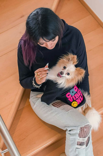 Sudadera Good Vibes Only Ropa Perros Pequeños Y Grandes